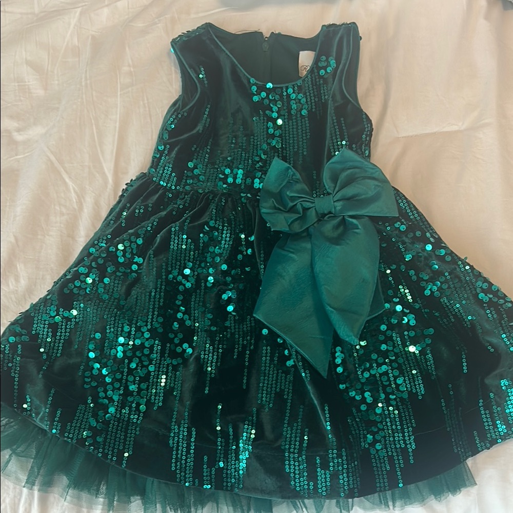 Rare Editions Teal Sequin Formal Dress
